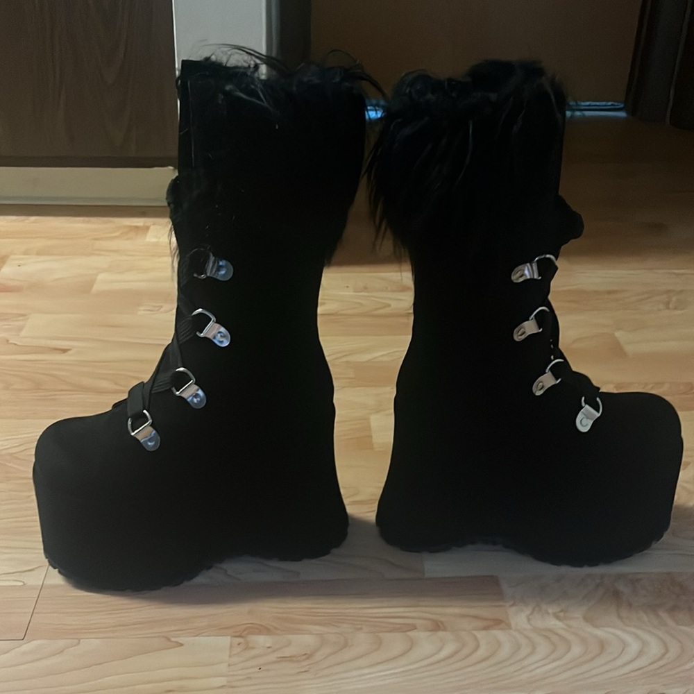 ‼️NWT‼️Dolls Kill X Widow Conflicted Galore Black Platform Boots Size 9 - Picture 7 of 9